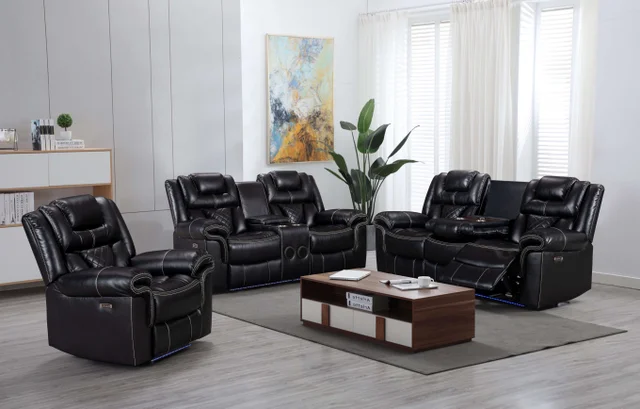 Alexa Black - 3PC Power Reclining Set (ETA 4/10)