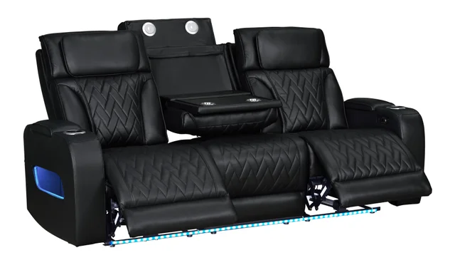 DUBAI 3PC Black Power Reclining Set (ETA 3/29)