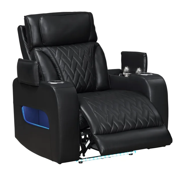 DUBAI 3PC Black Power Reclining Set (ETA 3/29)