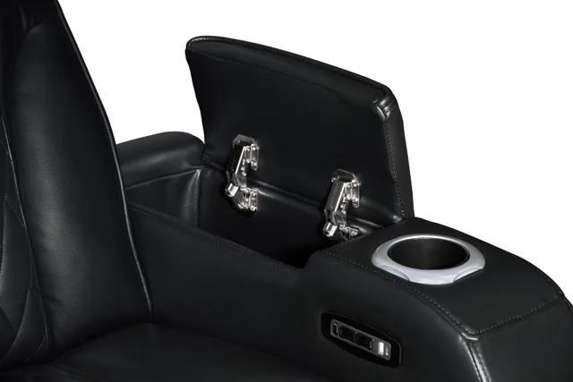 DUBAI 3PC Black Power Reclining Set (ETA 3/29)