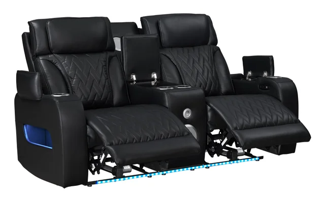 DUBAI 3PC Black Power Reclining Set (ETA 3/29)