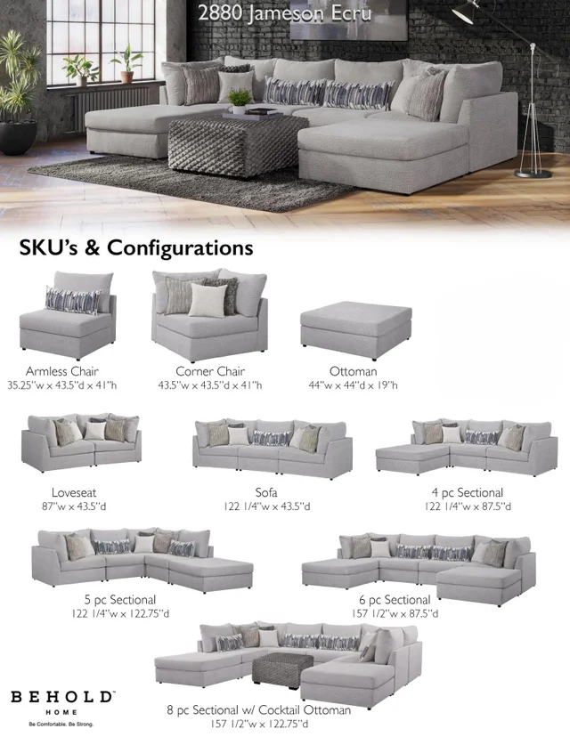 Behold 2880 - 2PC Modular Sectional **NEW ARRIVAL**