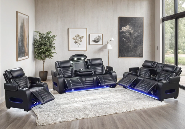 TOKYO 3PC Black Power Reclining Set **NEW ARRIVAL**