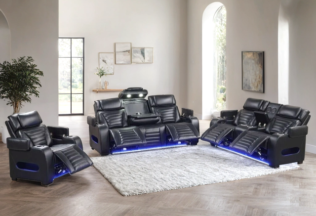 TOKYO 3PC Black Power Reclining Set **NEW ARRIVAL**